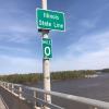 Howard Crossing Mississippi on his bicycle, going across the USA Howard Crossing Mississippi on his bicycle, going across the USA